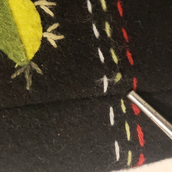 Vintage LuLu Guinness tote bag little birds & flower black - Picture 2 of 12